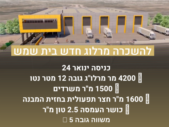 להשכרה מרלוג בבית שמש